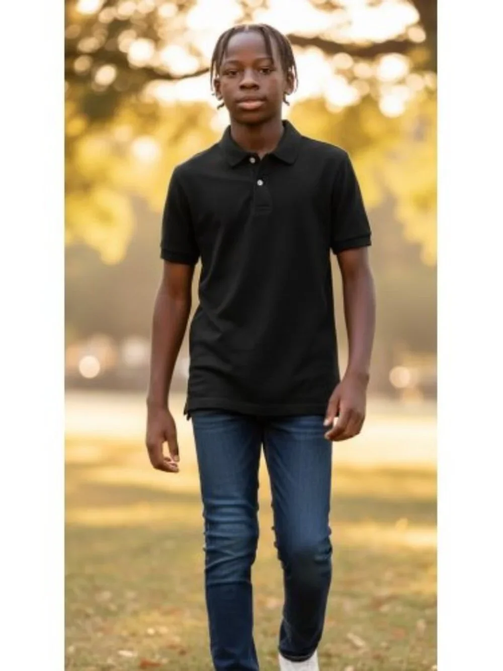 CARTER’S Black Short Sleeved Polo Boys Size 8